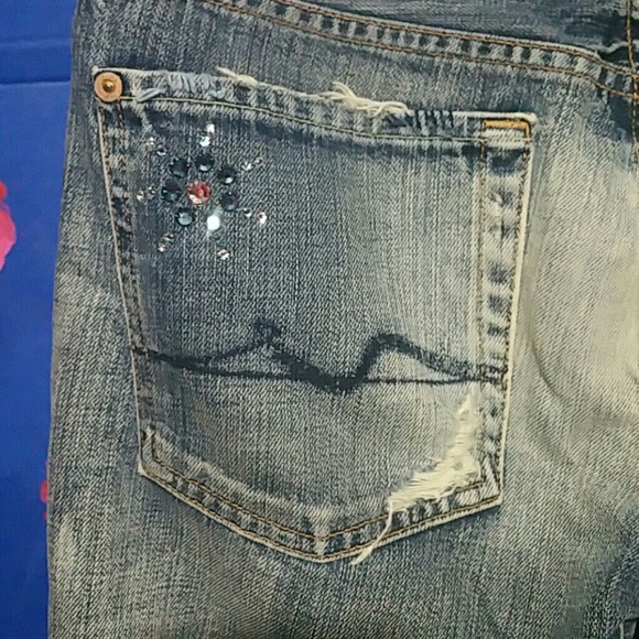 7 For All Mankind Great China Wall Flare Jeans Size 31 - Picture 4 of 8